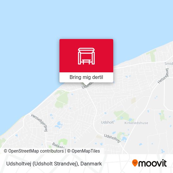 Udsholtvej (Udsholt Strandvej) kort