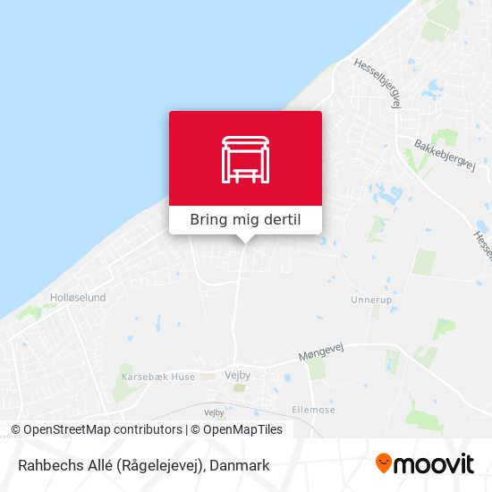 Rahbechs Allé (Rågelejevej) kort
