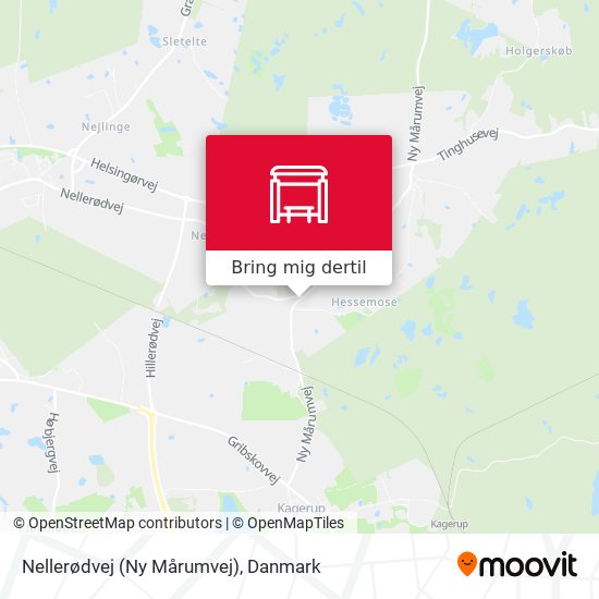 Nellerødvej (Ny Mårumvej) kort