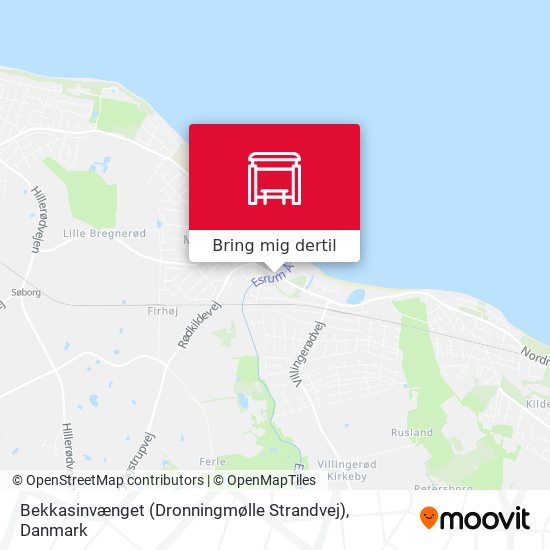 Bekkasinvænget (Dronningmølle Strandvej) kort