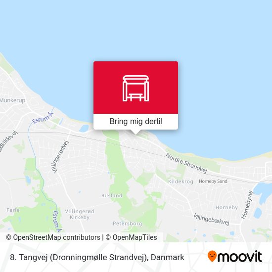 8. Tangvej (Dronningmølle Strandvej) kort