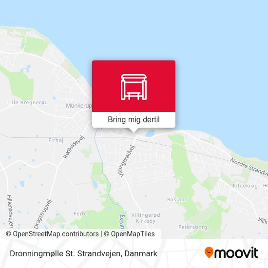 Dronningmølle St. Strandvejen kort