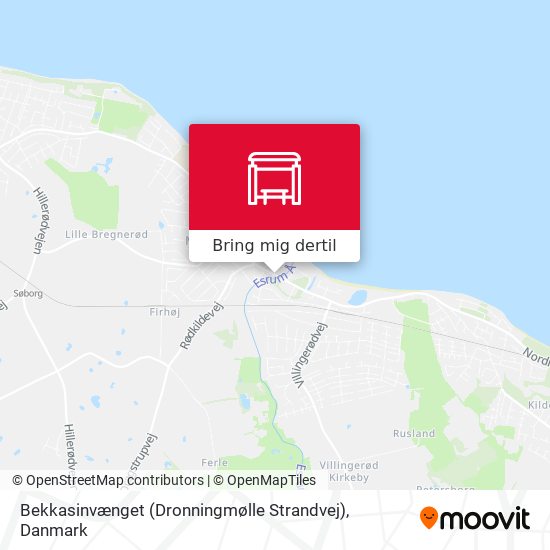 Bekkasinvænget (Dronningmølle Strandvej) kort