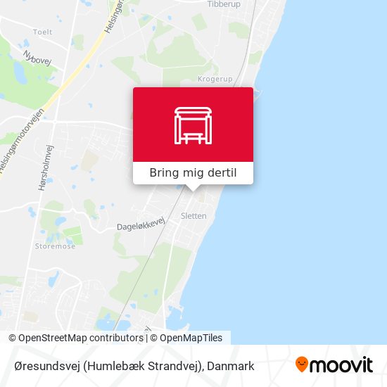 Øresundsvej (Humlebæk Strandvej) kort