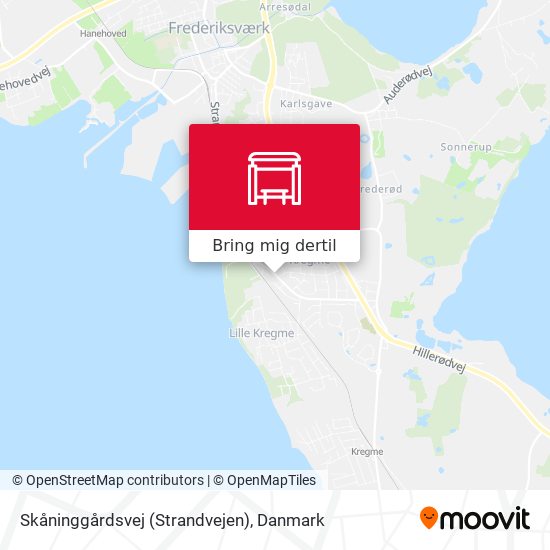 Skåninggårdsvej (Strandvejen) kort