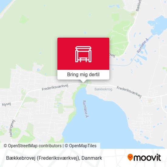 Bækkebrovej (Frederiksværkvej) kort