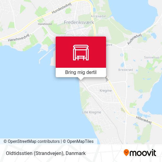 Oldtidsstien (Strandvejen) kort