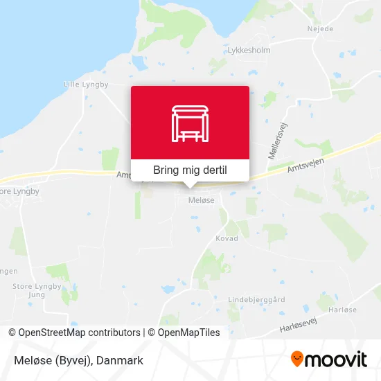 Meløse (Byvej) kort