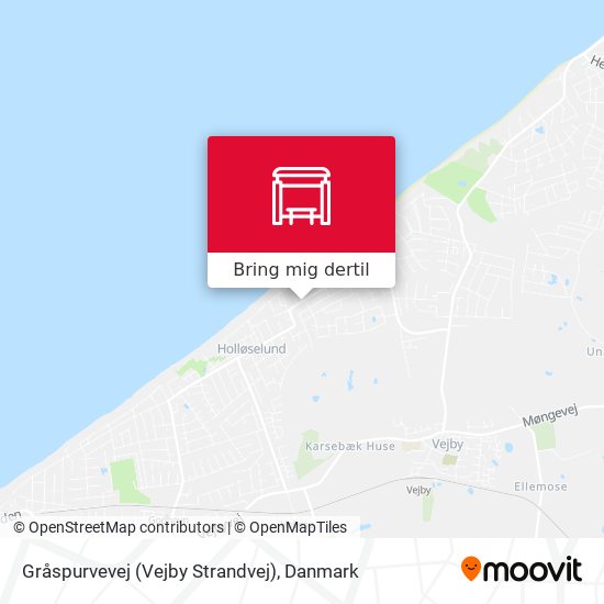 Gråspurvevej (Vejby Strandvej) kort