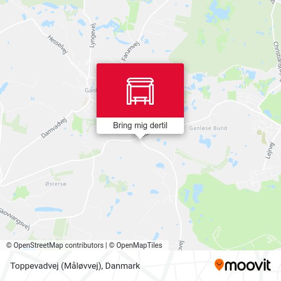 Toppevadvej (Måløvvej) kort