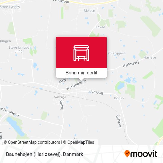 Baunehøjen (Harløsevej) kort