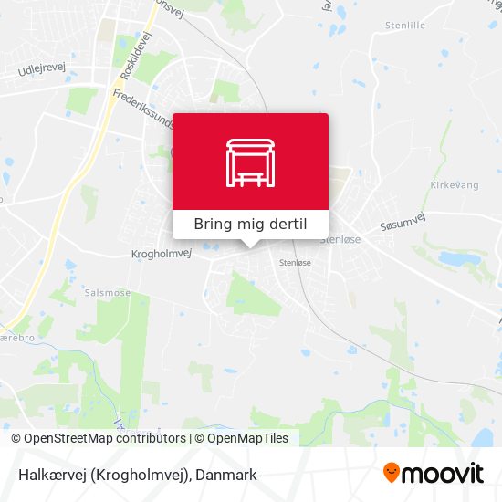 Halkærvej (Krogholmvej) kort
