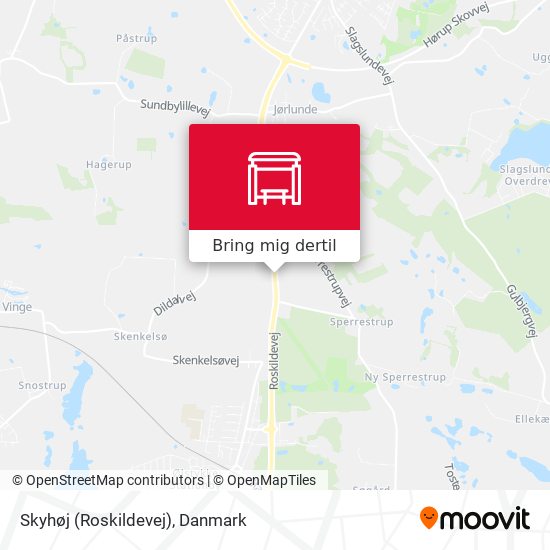 Skyhøj (Roskildevej) kort