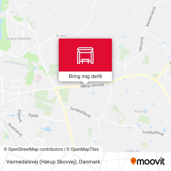 Varmedalsvej (Hørup Skovvej) kort