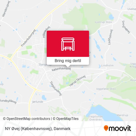 NY Øvej (Københavnsvej) kort