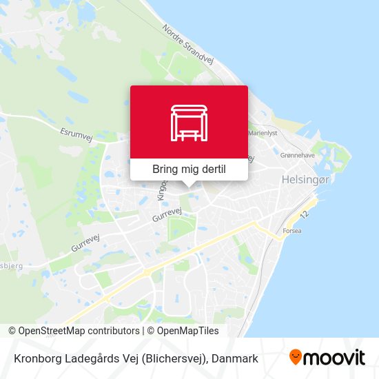 Kronborg Ladegårds Vej (Blichersvej) kort
