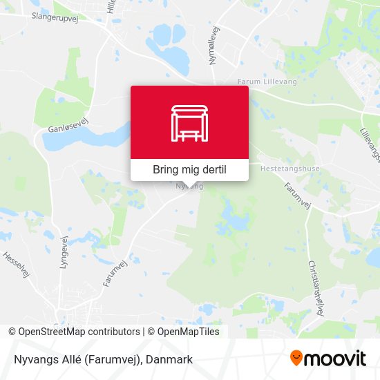 Nyvangs Allé (Farumvej) kort