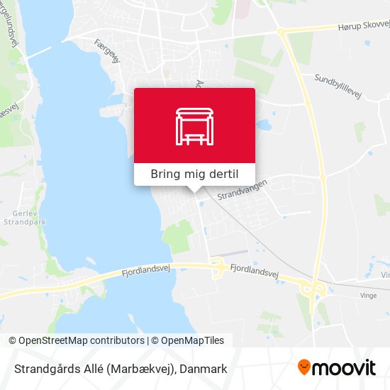 Strandgårds Allé (Marbækvej) kort