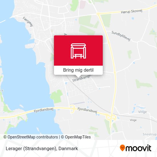 Lerager (Strandvangen) kort