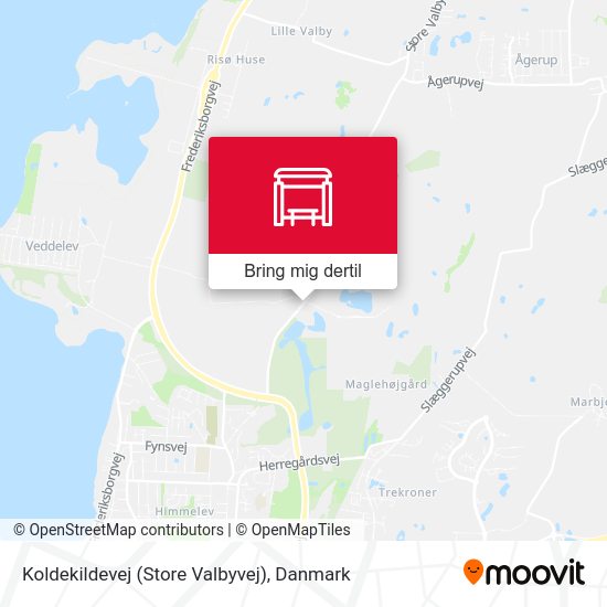 Koldekildevej (Store Valbyvej) kort