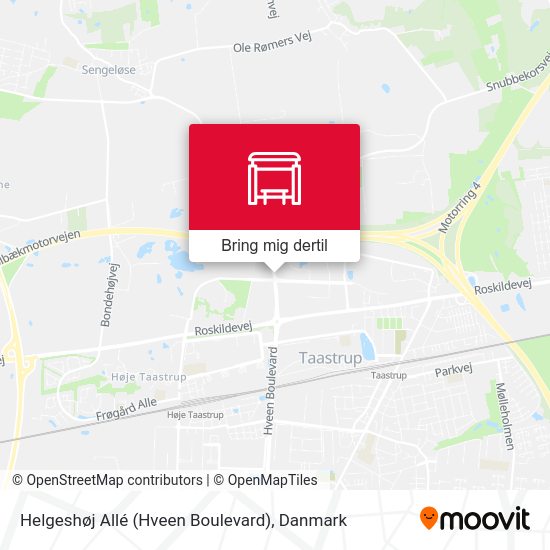 Helgeshøj Allé (Hveen Boulevard) kort