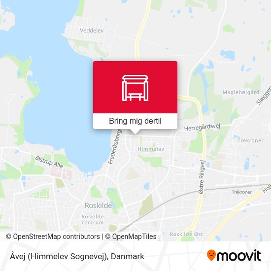 Åvej (Himmelev Sognevej) kort