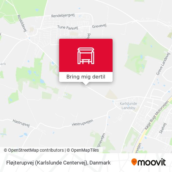 Fløjterupvej (Karlslunde Centervej) kort