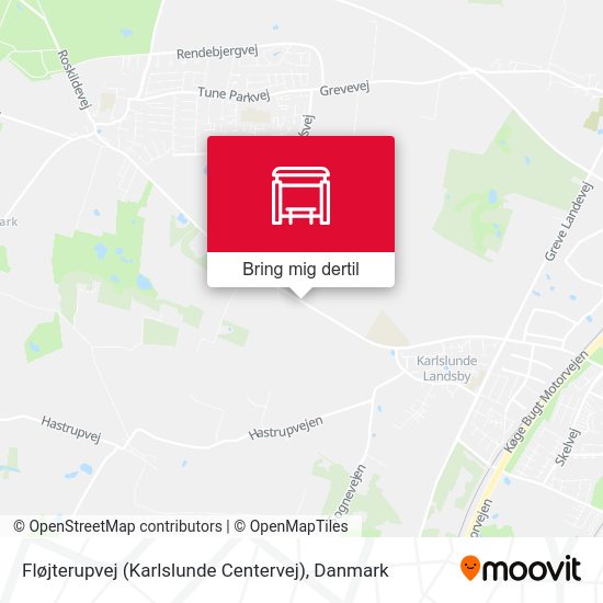 Fløjterupvej (Karlslunde Centervej) kort