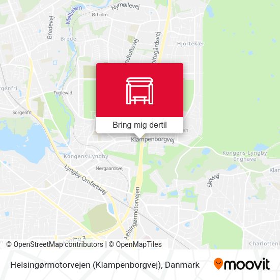 Helsingørmotorvejen (Klampenborgvej) kort