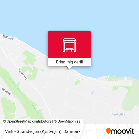 Vink - Strandvejen (Kystvejen) kort
