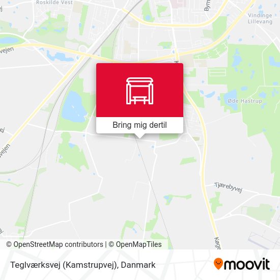Teglværksvej (Kamstrupvej) kort