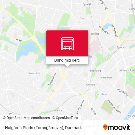 Hulgårds Plads (Tomsgårdsvej) kort