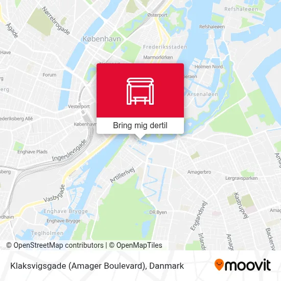 Klaksvigsgade (Amager Boulevard) kort
