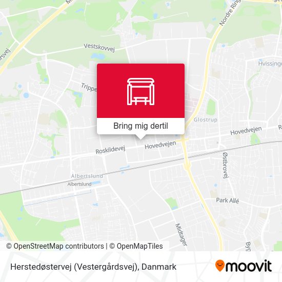 Herstedøstervej (Vestergårdsvej) kort