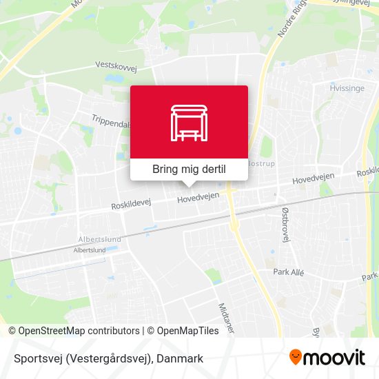 Sportsvej (Vestergårdsvej) kort