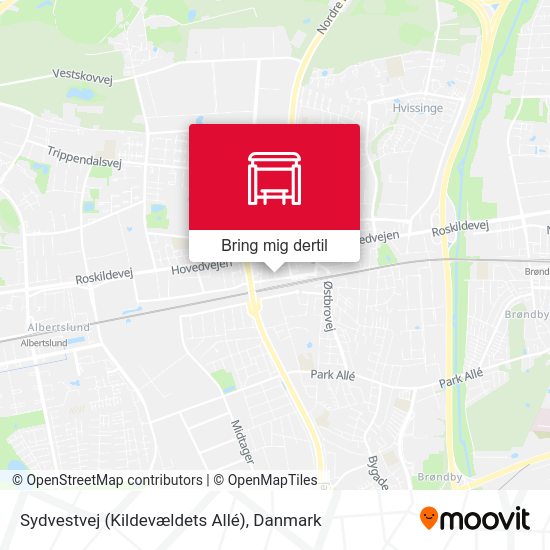 Sydvestvej (Kildevældets Allé) kort