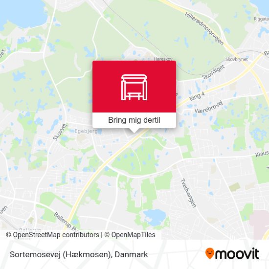 Sortemosevej (Hækmosen) kort