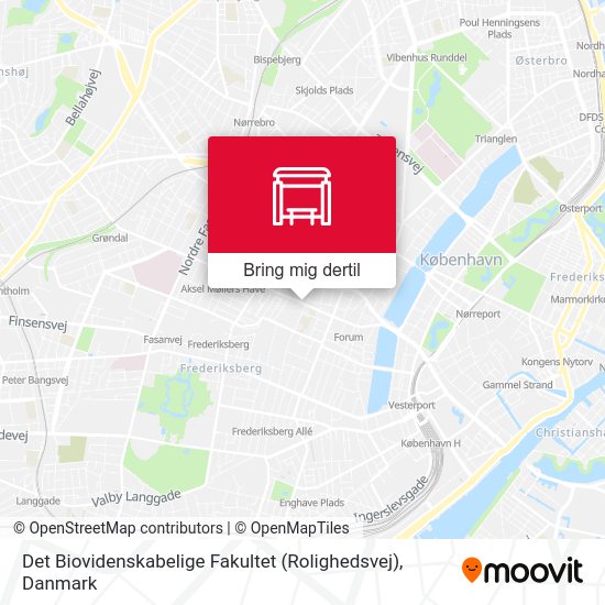 Det Biovidenskabelige Fakultet (Rolighedsvej) kort