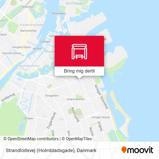 Strandlodsvej (Holmbladsgade) kort
