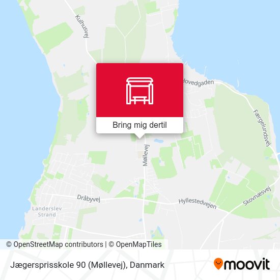 Jægersprisskole 90 (Møllevej) kort