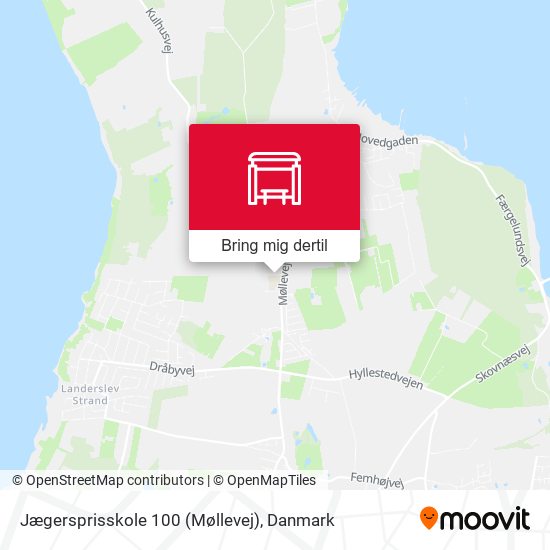 Jægersprisskole 100 (Møllevej) kort