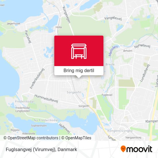 Fuglsangvej (Virumvej) kort