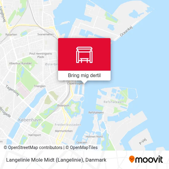 Langelinie Mole Midt kort