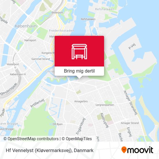 Hf Vennelyst (Kløvermarksvej) kort