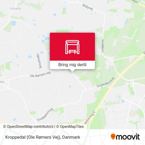 Kroppedal (Ole Rømers Vej) kort