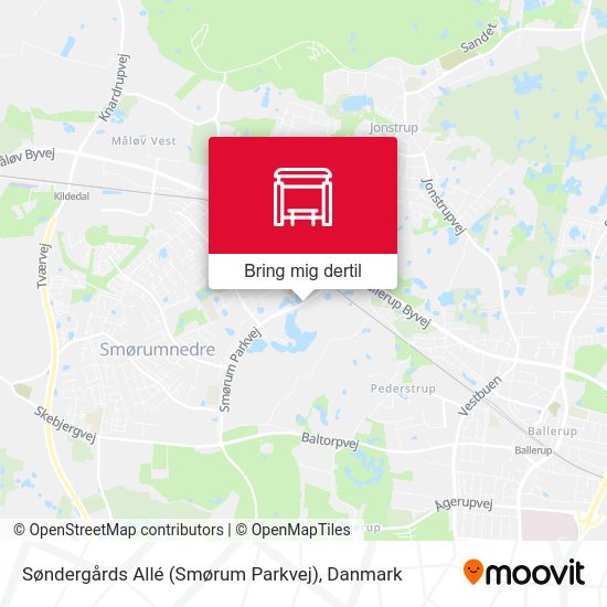 Søndergårds Allé (Smørum Parkvej) kort