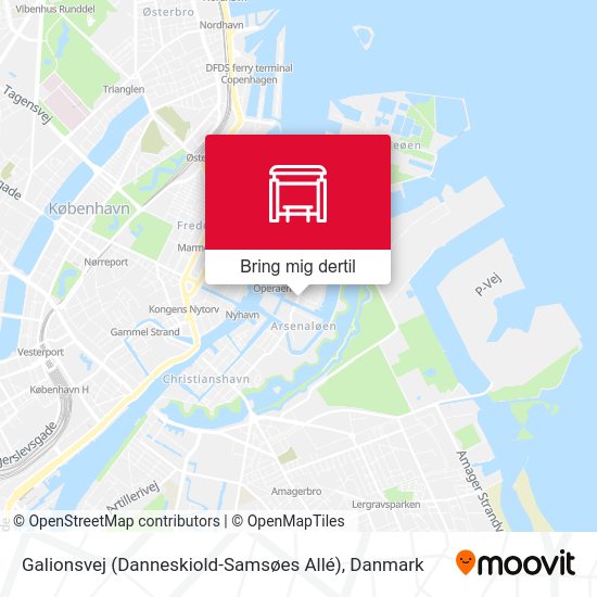 Galionsvej (Danneskiold-Samsøes Allé) kort