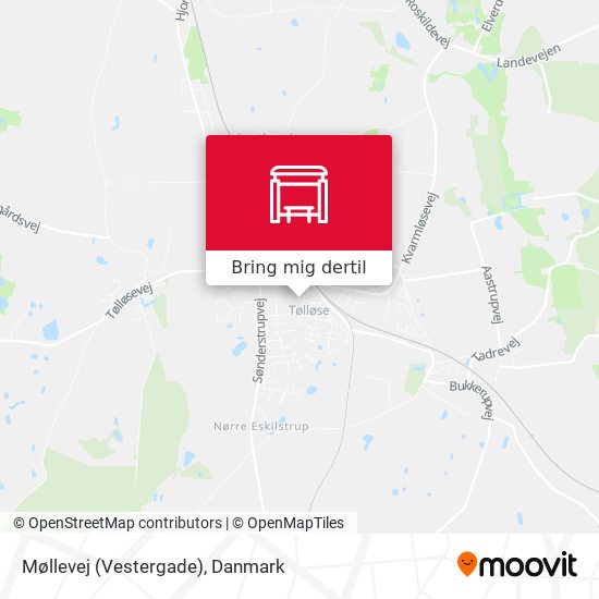 Møllevej (Vestergade) kort