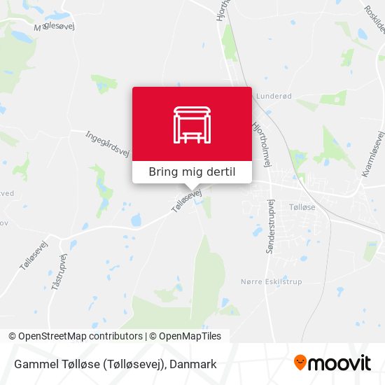 Gammel Tølløse (Tølløsevej) kort