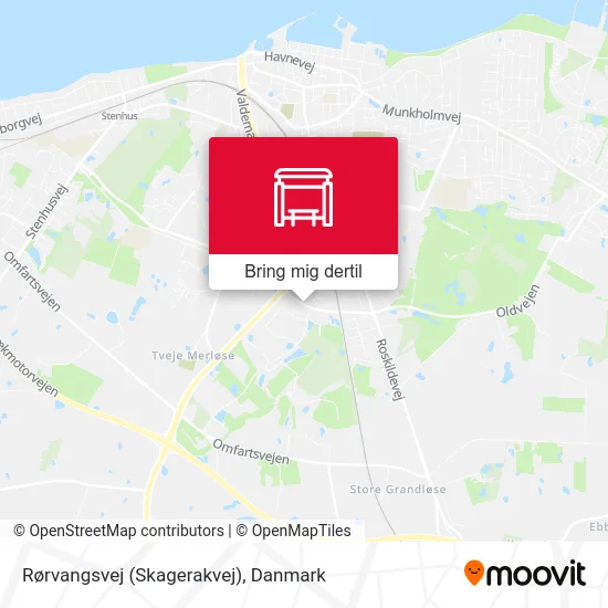 Rørvangsvej (Skagerakvej) kort